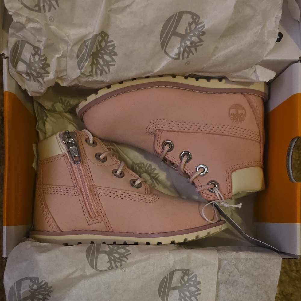Timberland Kids Light Pink Pokey Pine Boots